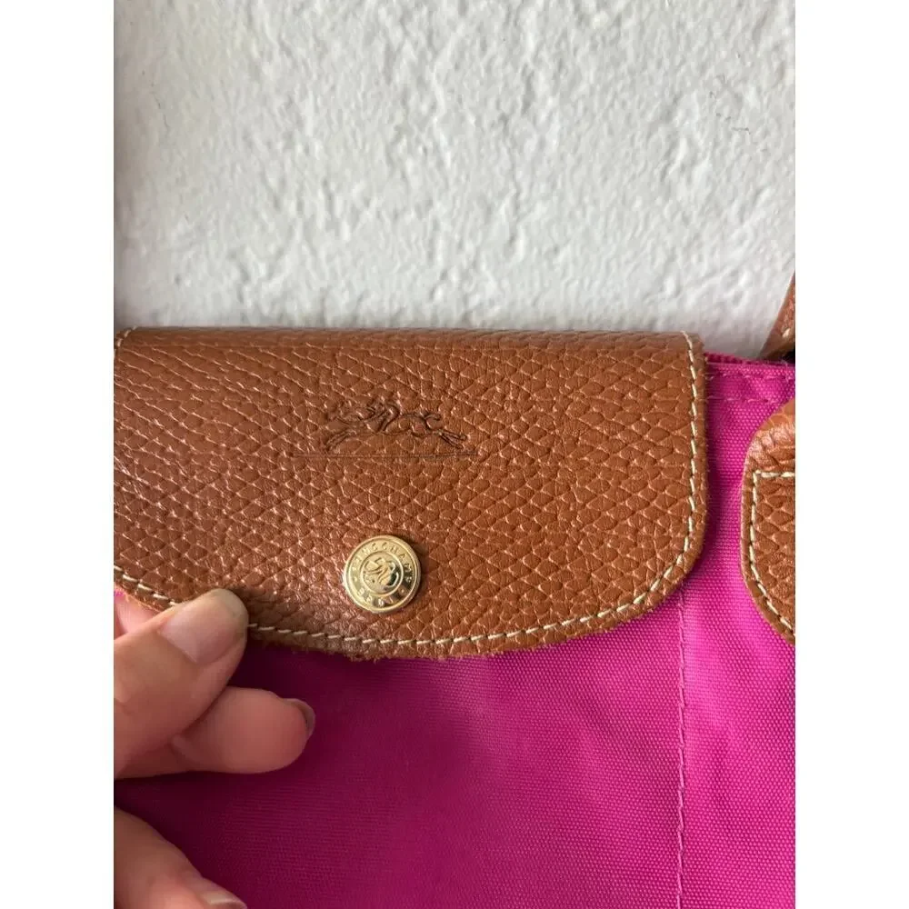 Women’s Longchamp Le Pliage‎ Small Tote Bag - Pink Nylon & Leather - Pre-Owned